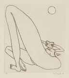 Brett Whiteley, A Day at Bondi (Sunbaker) 1984, 1984, etching
