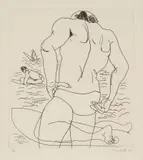 Brett Whiteley, A Day at Bondi (Lifesavers) 1984, 1984, etching