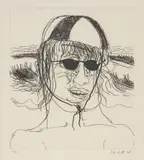 Brett Whiteley, A Day at Bondi (Lifesaver) 1984, 1984, etching