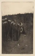 Fred Williams, Saplings 1962, 1962, aquatint, drypoint and engraving