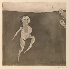 George Baldessin, Performer (2) 1964, 1964, etching and aquatint