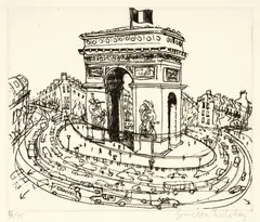 Brett Whiteley, Arc de Triomphe 1990, 1990, etching