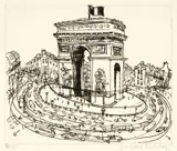 Brett Whiteley, Arc de Triomphe 1990, 1990, etching