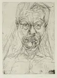 Mike Parr, Hybridia #13 (from the suite of 20 etchings) 1988