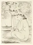 Pablo Picasso, Jeune Femme Surprenant le Reflet d'une Hirondelle dans son Miroir 1936, 1936, softground etching