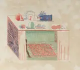 David Hockney, In a Chiaroscuro (from The Blue Guitar suite) 1976-77, 1976-77, colour etching and aquatint