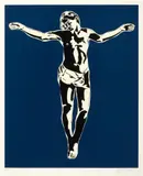Blek le Rat, Jesus (Blue) 2010, 2010, colour screenprint