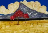 Arthur Boyd, Flame Trees with Pulpit Rock 1991