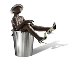 Nicole Allen, Dumped 2023, 2023, corten steel and stainless steel