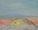 Lloyd Rees, Fading Day, Duramana 1977, 1977, oil on canvas on board