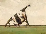 John Kelly, Study for Two Men Lifting a Cow 1995, 1995, oil on canvas