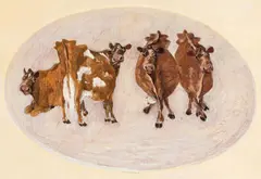 William Robinson, Family Portrait with Honey Licking 1980, 1980, pastel on paper