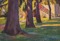 Bessie Davidson, Guéthary 1935, 1935, oil on compressed card