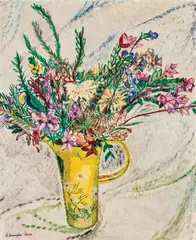 Grace Cossington Smith, Wildflowers in a Jug c1931, c1931, oil on cardboard