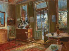 Margaret Olley, Early Morning Interior I 1972, 1972, oil on board