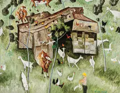 William Robinson, Beechmont Hay and Goat Shed c1983, c1983, oil on canvas