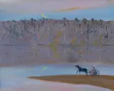 Arthur Boyd, Jinker on the Sandbank, Shoalhaven 1986, 1986, oil on canvas