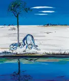 Arthur Boyd, Narcissus with Three Clouds, oil on canvas
