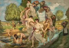 Rupert Bunny, The Hours c1902 (also known as Les Heures, Rite of Spring, La Ronde des Heures and Fête Champêtre ), c1902, (also known as