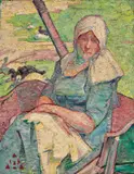 Alfred Wolmark, In the Sun (The Artist's Wife, Bessie) c1911