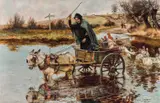 Alfred W. Strutt, In a Fix, oil on canvas