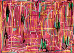Angela Brennan, Pink, Green, Black 2002, 2002, oil on linen