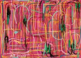 Angela Brennan, Pink, Green, Black 2002, 2002, oil on linen