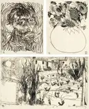 Brett Whiteley, Another Way of Looking at Vincent van Gogh 1888-1889 1983, 1983, complete suite of etchings (3)