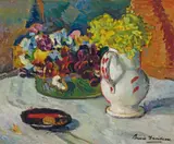 Bessie Davidson, Still Life with Pansies
