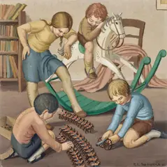 Ethel Spowers, The Battle 1933, 1933, oil on canvas