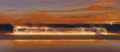Tim Storrier, Waterline (Sundown Run) 2001, 2001, synthetic polymer paint on canvas