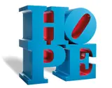Robert Indiana, Hope (Blue/Red) 2009, 2009, polychrome aluminium