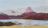 William Piguenit, Mt Byron, Lake Petrarch, Tasmania, oil on canvas