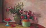 Margaret Olley, Proteas and Desert Roses 1980