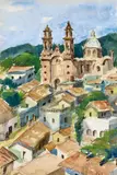 Eveline Winifred Syme, (Church of Santa Prisca, Taxco, Mexico) c1948, c1948, watercolour on paper