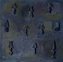Paul Boston, Lamps 1982, 1982, oil, wax and synthetic polymer paint on canvas