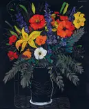 Charles Blackman, Spring Bouquet, oil on canvas