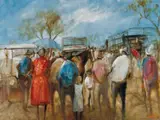 Hugh Sawrey, The Centre of Attraction 1969, 1969, oil on canvas