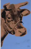 Cow (Brown Cow on Blue Background) 1971 by Andy Warhol, 1971, colour screenprint, sold Aug 2024