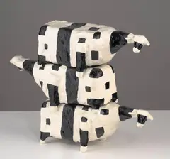 John Kelly, Three Cows in a Pile 2001, 2001, painted bronze