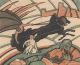 Peter Luling, Persephone 1929, 1929, colour linocut