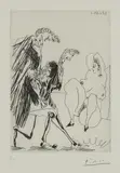 Pablo Picasso, Grosse Courtisane Saluée par Trois Gentilshommes Linéaires (pl.183 from Series 347) 1968, 1968, etching