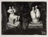 Henry Moore, Sculptures, Dark Interiors 1973, 1973, lithograph