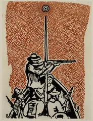Gordon Bennett, Penetration 1994, 1994, colour aquatint