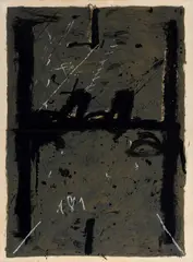 Antoni Tàpies, La Grande Grise 1968, 1968, colour lithograph