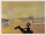 Sidney Nolan, Mansfield (from Ned Kelly II) 1978-79, 1978-79, colour screenprint
