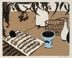 Cressida Campbell, Music in the Kitchen 1994, 1994, colour screenprint