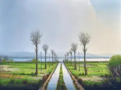 Alexander McKenzie, The Flagpoles 2010, 2010, oil on linen