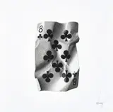Cj Hendry, 8 of Clubs 2014, 2014, ink on paper