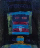 Kelly c1968 by Sidney Nolan, c1968, oil and crayon on paper, sold Jun 2024